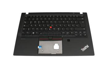 5M10Z54256 original Lenovo keyboard incl. topcase DE (german) black/black with backlight and mouse-stick