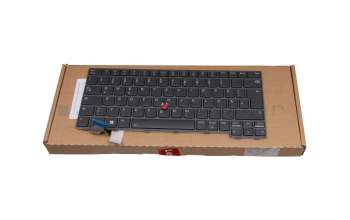 5N21D68319 original Lenovo keyboard DE (german) grey/black with backlight and mouse-stick