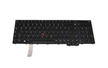 5N21D93660 original Lenovo keyboard DE (german) black/black with mouse-stick