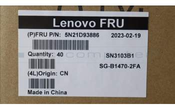 Lenovo 5N21D93886 NB_KYB CS22 NM TOP,GR-BL,LTN,FRA