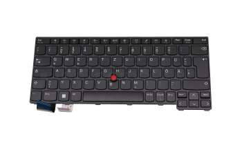 5N21H76964 original Lenovo keyboard DE (german) black/black matte with mouse-stick