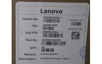 Lenovo 5SB0S32054 SPEAKERINT Speaker H 83DS