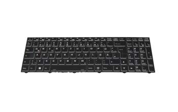 6-79-PC50HR0K-xxx-3 original Clevo keyboard DE (german) black/black with backlight