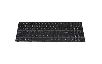 6-80N15Z1-01A-1 original Clevo keyboard US (english) black/black with backlight