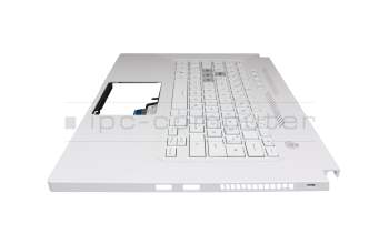 6037B0211313 original Asus keyboard incl. topcase DE (german) white/white with backlight