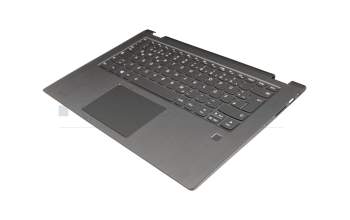 6620330179 original Lenovo keyboard incl. topcase DE (german) grey/grey with backlight