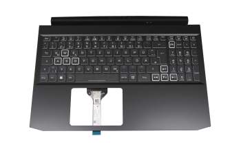 6B.QCCN2.014 original Acer keyboard incl. topcase DE (german) black/white/black with backlight