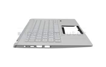 6BAB1N2001 original Acer keyboard incl. topcase US (english) silver/silver with backlight