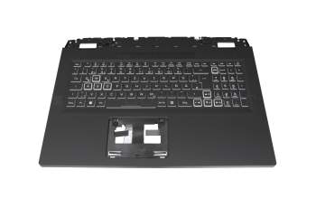 734689600009 original Acer keyboard incl. topcase DE (german) black/white/black with backlight