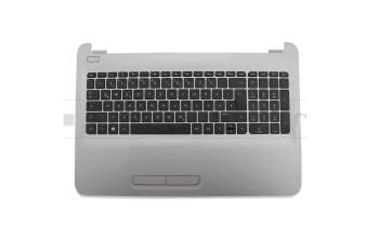 7H17B0 original HP keyboard incl. topcase DE (german) black/silver with gray keyboard lettering