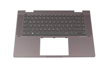 7H2440 original HP keyboard incl. topcase DE (german) black/grey with backlight