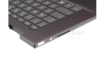 7H2440 original HP keyboard incl. topcase DE (german) black/grey with backlight