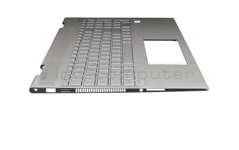 8CG02865QT original HP keyboard incl. topcase DE (german) silver/silver with backlight (UMA)