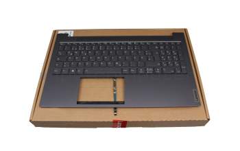 8SSN20W86120 original Lenovo keyboard incl. topcase DE (german) black/grey with backlight