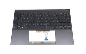 90NB0SL1-R30GE1 original Asus keyboard incl. topcase DE (german) grey/grey with backlight