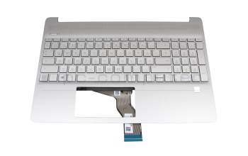 910300267810 original Primax keyboard incl. topcase DE (german) silver/silver with backlight