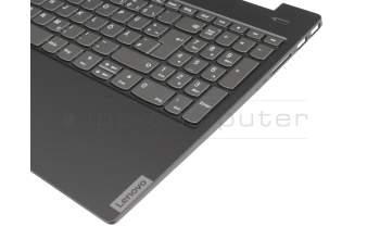 9Z.NDRBN.A0G original Lenovo keyboard incl. topcase DE (german) dark grey/black with backlight