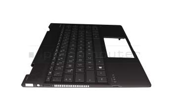 9Z.NECBW.D0G original HP keyboard incl. topcase DE (german) dark grey/grey with backlight