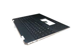 AEX38G00020 original HP keyboard incl. topcase DE (german) black/blue with backlight