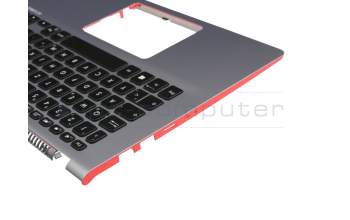 AEXKLG01010 original Quanta keyboard incl. topcase DE (german) black/silver with backlight