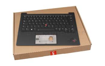 AM1U8000900K original Lenovo keyboard incl. topcase DE (german) black/black with backlight and mouse-stick