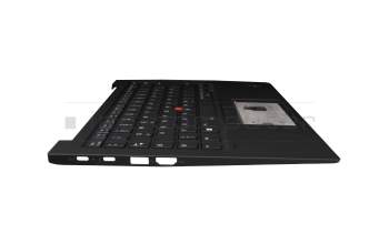 AM1U8000900K original Lenovo keyboard incl. topcase DE (german) black/black with backlight and mouse-stick