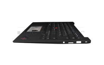 AM1U8000900K original Lenovo keyboard incl. topcase DE (german) black/black with backlight and mouse-stick