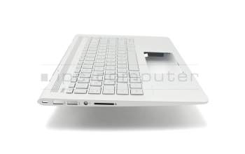 AM22R000400 original HP keyboard incl. topcase DE (german) silver/silver with backlight