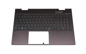 AM2UU000800 original HP keyboard incl. topcase DE (german) black/black with backlight (Nightfall Black)