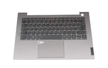 AP2XD000100 original Lenovo keyboard incl. topcase DE (german) grey/grey with backlight