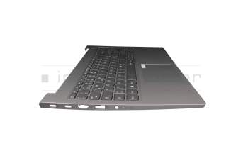 AP35S000160 original Lenovo keyboard incl. topcase DE (german) silver/grey with backlight