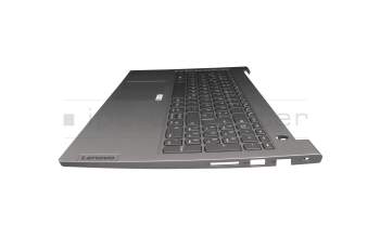 AP35S000160 original Lenovo keyboard incl. topcase DE (german) silver/grey with backlight