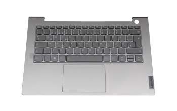 AP36R000100 original Lenovo keyboard incl. topcase DE (german) dark grey/grey with backlight