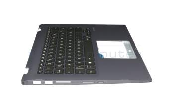 ASM18A26D0JH18 original Chicony keyboard incl. topcase DE (german) black/blue with backlight