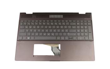 BGXHU3A5WBB0GH original HP keyboard incl. topcase DE (german) anthracite/grey with backlight