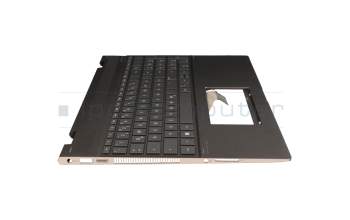 BGXHU3A5WBB0GH original HP keyboard incl. topcase DE (german) anthracite/grey with backlight