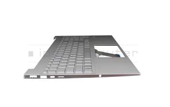 BJZWR3AM8E9095 original HP keyboard incl. topcase DE (german) silver/silver with backlight