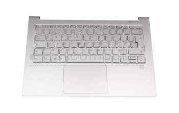 C04-0411 2008251422 original Lenovo keyboard incl. topcase DE (german) silver/silver with backlight