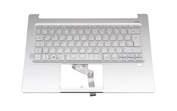 COX121060507C0 original Acer keyboard incl. topcase DE (german) silver/silver with backlight