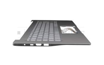 COX121060507C0 original Acer keyboard incl. topcase DE (german) silver/silver with backlight