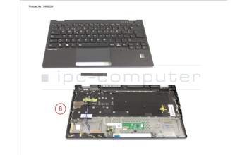 Fujitsu CP827035-XX UPPER ASSY INCL. KB SPAIN W/ FP (5G ANT)