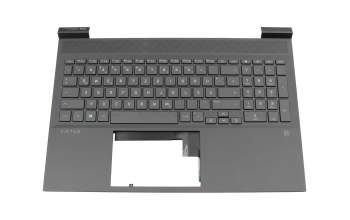 DD22C1 original HP keyboard incl. topcase DE (german) black/black with backlight