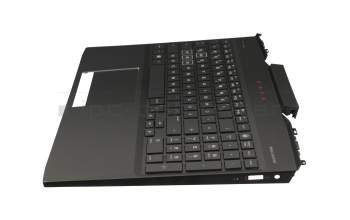 EBG3D019010-1 original HP keyboard incl. topcase DE (german) black/black with backlight