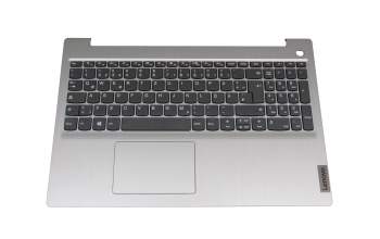 EC1JV000200 original Lenovo keyboard incl. topcase DE (german) grey/silver Fingerprint