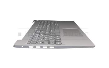 EC1JV000200 original Lenovo keyboard incl. topcase DE (german) grey/silver Fingerprint