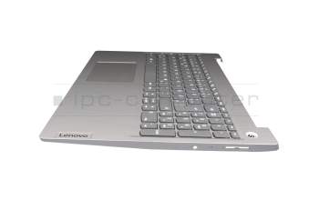 EC1JV000200 original Lenovo keyboard incl. topcase DE (german) grey/silver Fingerprint