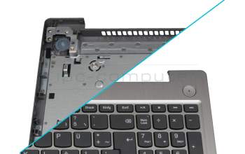 EC1JV000200 original Lenovo keyboard incl. topcase DE (german) grey/silver