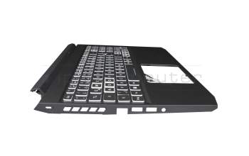 EC3AT000100 original Acer keyboard incl. topcase DE (german) black/white/black with backlight