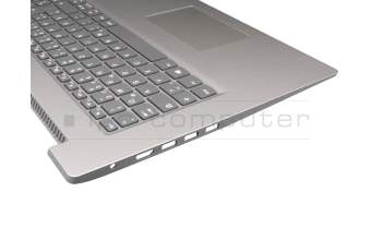 EG1JX000100 original Lenovo keyboard incl. topcase DE (german) grey/silver (Fingerprint)