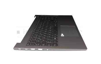 ET2XE000900WAH original Lenovo keyboard incl. topcase DE (german) grey/grey with backlight